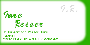 imre reiser business card